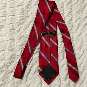Red and blue striped Robert Talbott tie